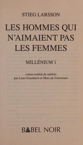 Les hommes qui n'aimaient pas les femmes - Stieg Larsson (Poche) - Livre d'occasion