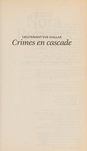 Crimes en cascade - Nora Roberts (Poche) - Livre d'occasion