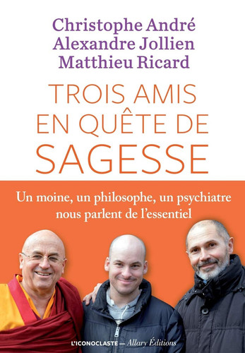 Trois amis en quête de sagesse - Christophe André, Alexandre Jollien, Matthieu Ricard (Grand format) - Livre d'occasion