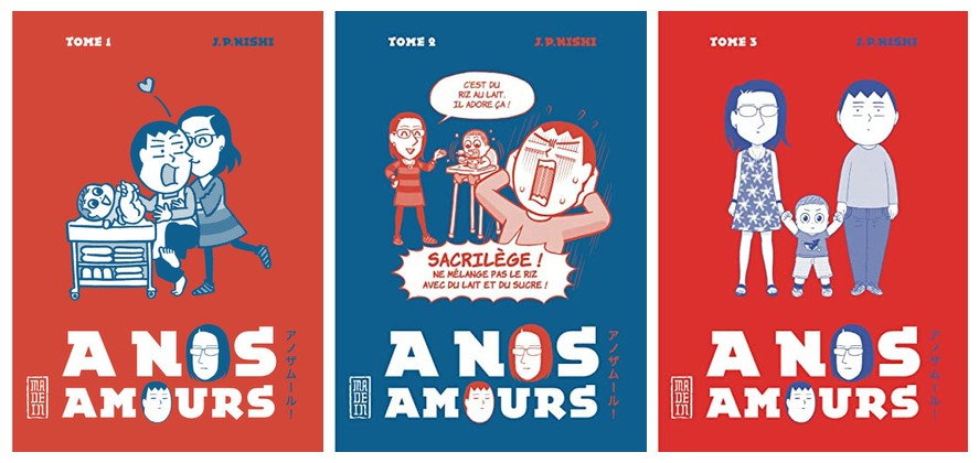 [OCC005251] A nos amours - Tomes 1 à 3 - J.P. Nishi - Manga - Livre d'occasion