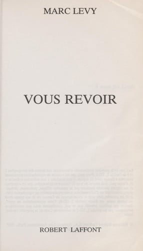 Vous revoir - Marc Levy (Poche) - Livre d'occasion