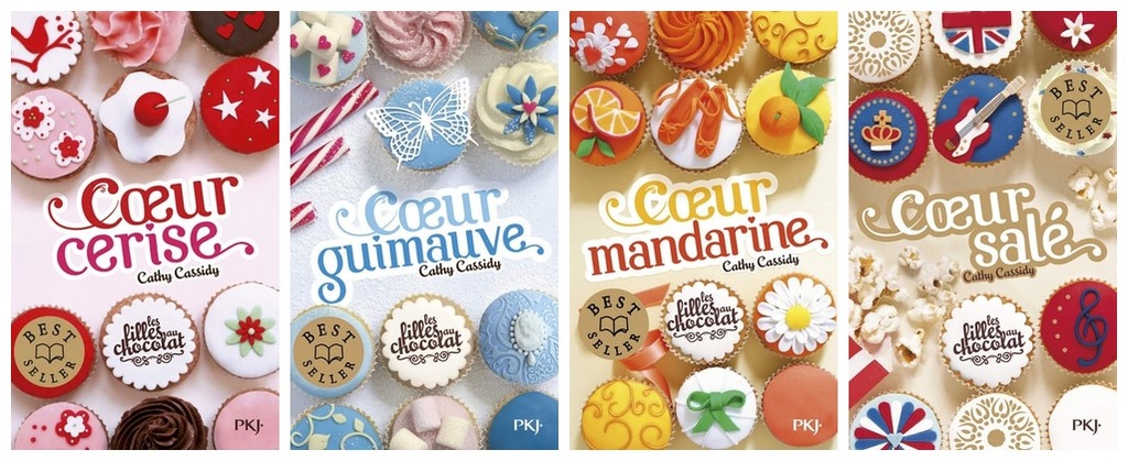 [OCC000868] Les filles au chocolat - Poche - Tomes 1-2-3-3,5 - Poche - Cathy Cassidy - Coeur cerise - Coeur Guimauve - Coeur Mandarine - Coeur salé