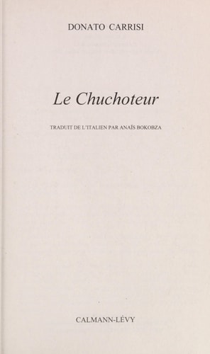 [OCC000950] Le chuchoteur - Donato Carrisi (Poche)